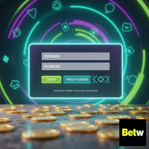 Tela de login do aplicativo da betw para serviços VIP.