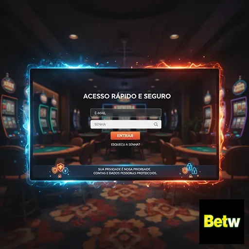 Tela de login do aplicativo da betw para mobile.