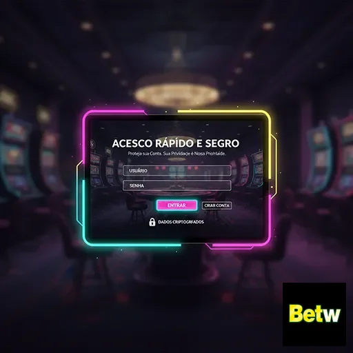 Tela de login do aplicativo Betw para acesso rápido.