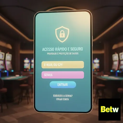 Tela de login da betw com acesso seguro e rápido.