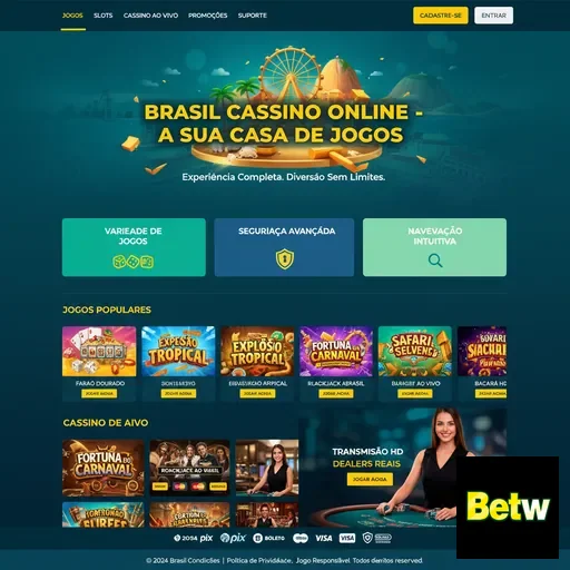 Tela do aplicativo da betw com jogos para usuários móveis.