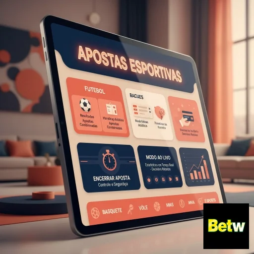 Interface da betw com opções de apostas esportivas em destaque.