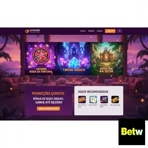 Tela inicial do aplicativo da betw com jogos de cassino.