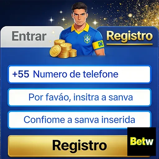 Tela de registro da betw para serviços VIP personalizada.