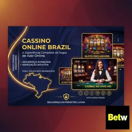 Interface de slots e cassino ao vivo no site Betw.