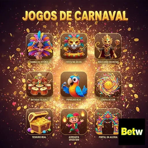 Slots de Carnaval disponíveis na betw com diversos temas.