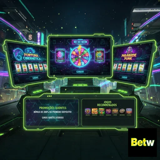 Interface de jogos de slots no betw com gráficos interativos.
