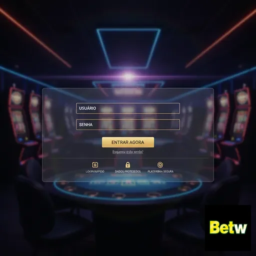 Tela de login da betw apresentando acesso VIP seguro.