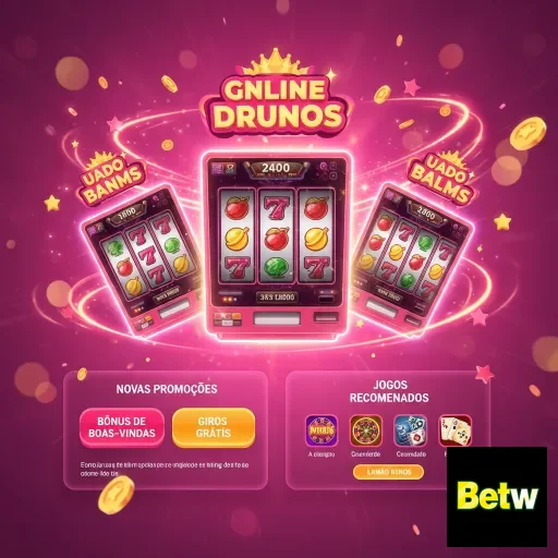 Interface de jogos de slot com promoções no site betw.