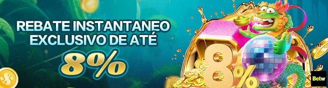 Rebate instantâneo de até 8% na betw para jogadores VIP.