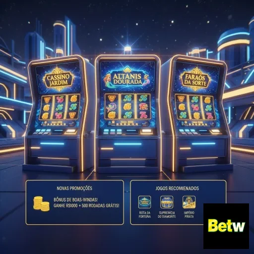 Interface do app Betw com máquinas caça-níqueis VIP destacadas.
