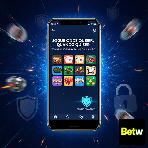 Interface da plataforma Betw exibindo jogos para mobile.